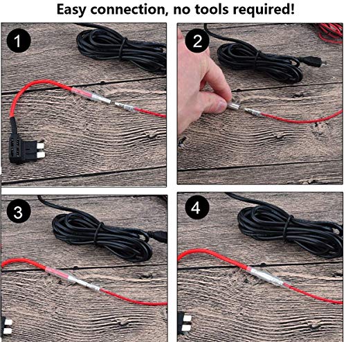 Hardwire Kit for Dash Cam Car Dash Mounting Kits 15ft (10 Set Micro) - size: 10 set Micro